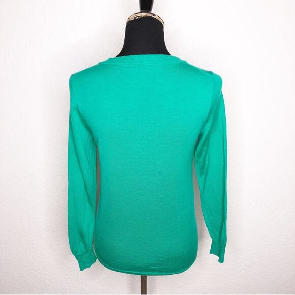 J Crew green wool lightweight sweater size Medium - Picture 11 of 11